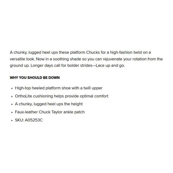 NIB Converse Chuck 70 Brown De Luxe Heel Hi Top Unisex Platform Shoes W9 M7 - Picture 14 of 14